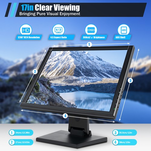 Inch pos monitor usb - 17",