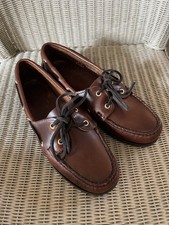 Ladies Sebago Victory Docksides Brown Leather Boat/Deck Shoes Size UK 5.5