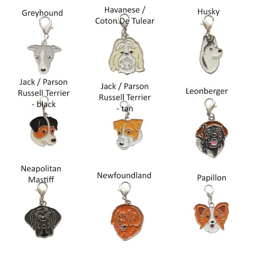 Dog breeds clip bag charm - -,