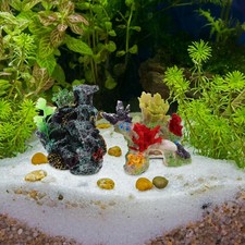  2pcs Fish Tank Artificial Coral Reef - Resin Simulated Mountain Ornaments