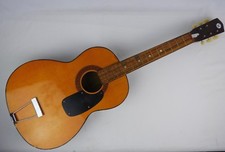 Vtg Sears & Roebuck Harmony Flat Top Acoustic Guitar For Repair nice freatboard