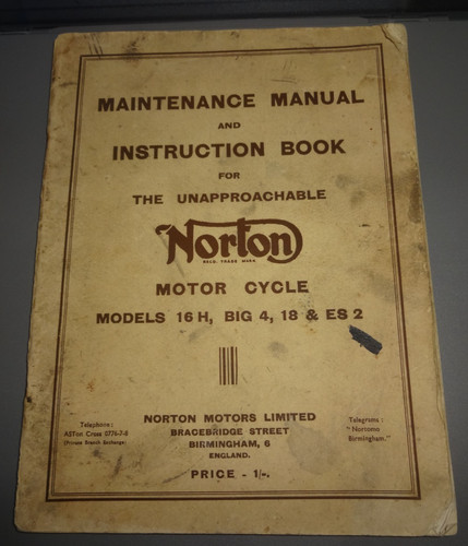 Norton motor cycle maintenance - motor,