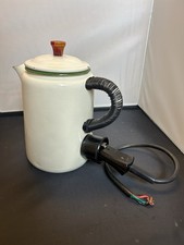 Enamel & Green Coffee Pot -