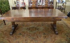 Oak refectory table - refectory,