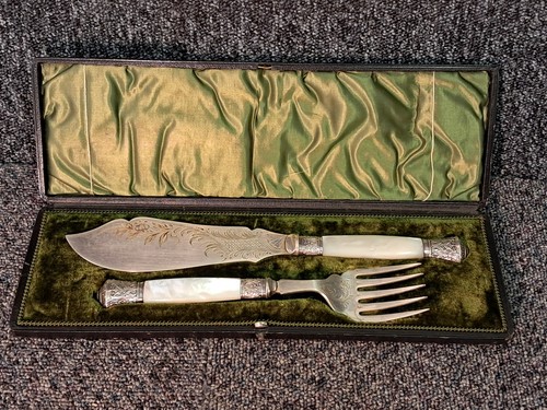 Antique silver plated fish - silver,