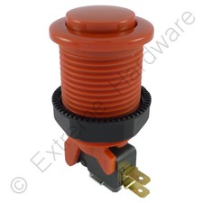 Suzo Happ Competition 28mm Round Arcade Button & Microswitch (Red) - MAME