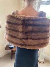 Vintage Brown Fox Fur Stole /