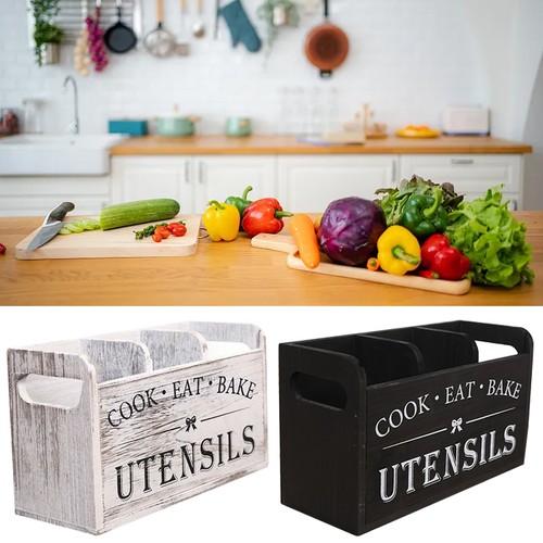 Wooden kitchen utensil holder - kitchen,