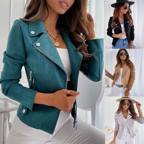 Womens ladies faux suede coat - faux,