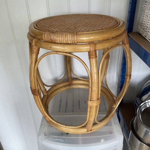 Vintage rattan side table - rattan,