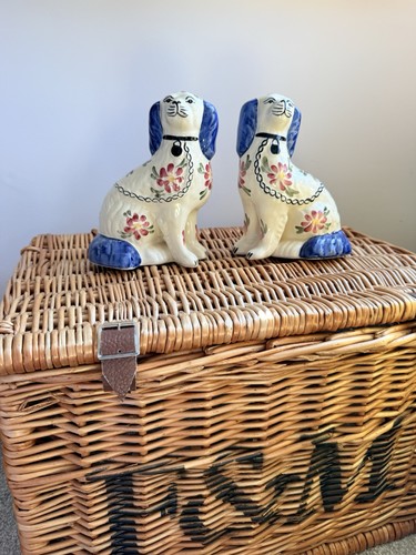 Pair vtg siltone pottery - pair,