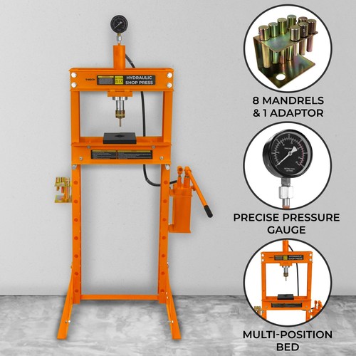Hydraulic shop press ton - hydraulic,