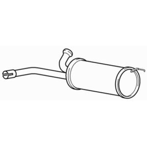 Centre exhaust middle silencer - centre,