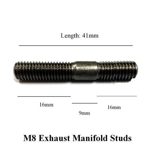 25mm pitch exhaust - m8, 1.25mm