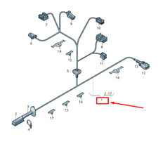 AUDI RS3 Rear Left Door Wiring