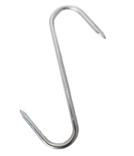 Meat Hanging Butchers S Hook Stainless Steel Pointed 6" 150mm