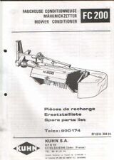 Kuhn Mower Conditioner FC200 Parts Manual