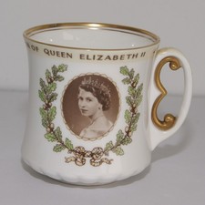 Royal Doulton Commemorative Mug Celebrating Coronation Queen Elizabeth II 1953