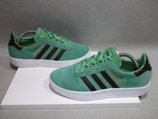 VINTAGE Adidas TRIMM TRAB OG 80s casuals 2009 MUNCHEN GREEN/BROWN UK8 - VGC
