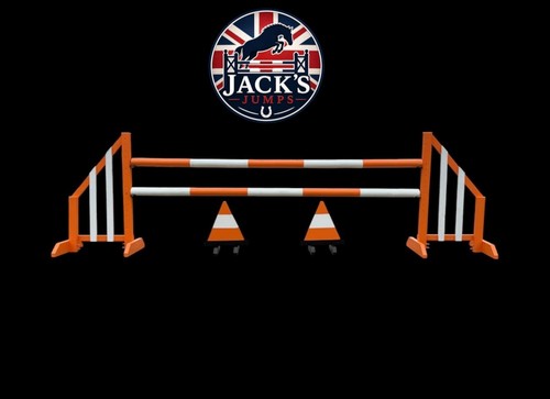 Horse jump set orange white - horse,