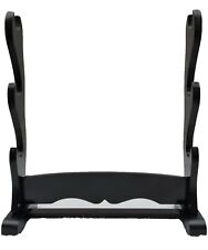 Sword Stand Triple -  Black Gloss lacquered - Katana Samurai 