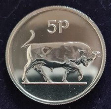 IRELAND 1971 FANTASTIC FINISH 5 PENCE COIN