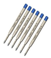 Schmidt P900 Ballpoint Pen Refill Parker Style Medium G2 - Blue x 6