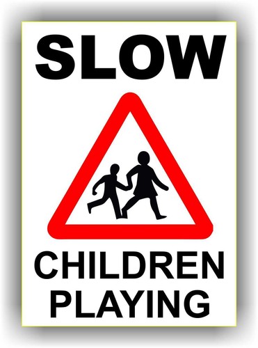 Slow children playing road - slow,