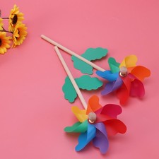 5 Pcs Wooden Windmill Pinwheel