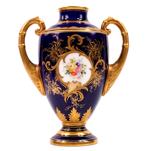 Coalport porcelain vase gold - porcelain,