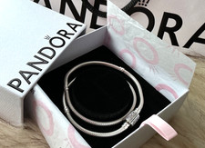 Genuine PANDORA Double Wrap Pave Clasp Bracelet - 18cm BOX & BAG  599544C01