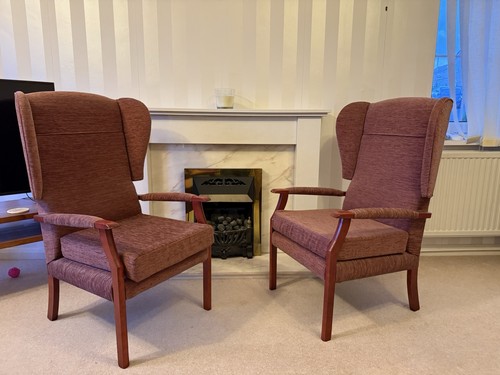Pair high back fireside - back,