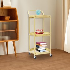 Metal Frame Serving Cart, Rolling Bar Cart, Mobile Storage Cart UK