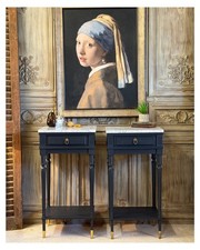 Slim Pair Of Carrara Marble