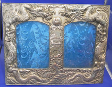 Antique Chinoiserie Japanese photograph frame Dragon Design 1920's Oriental