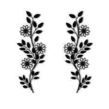 DUOOLN 2 Pcs Metal Tree Leaf