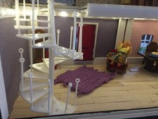 dolls house Spiral stairs in a