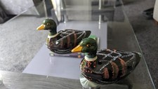 Pair of Vintage French Michel Caugant Duck Lidded Terrine