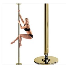 X-POLE Sport (XS050-TG) Static Exercise/Dance Pole - Titanium Gold - 50mm
