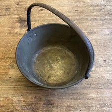 Vintage Brass Cook Ware Jam Pan. 10”wide. c 1920 Collectible Kitchenalia