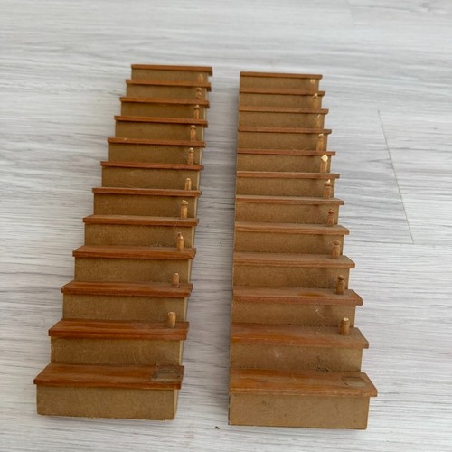 Pair vintage dolls house - dolls,