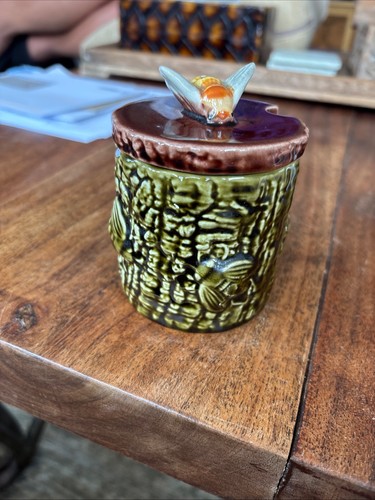 Vintage ceramic honey jar - ceramic,