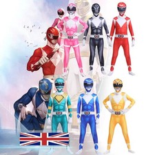 Power✨ Rangers Cosplay Costume Jumpsuits Kids Carnival Fancy Outfit Set Adult UK