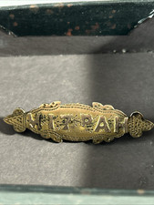 4cm Vintage Antique Mizpah Sweetheart Brooch Unknown Metal Pin Badge