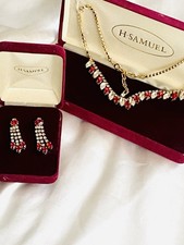 H Samuels Antique Gold Gem Set