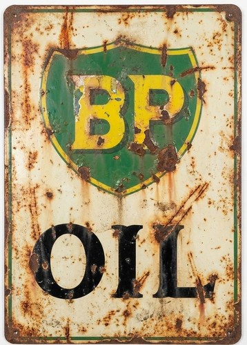 Oil metal sign - ,
