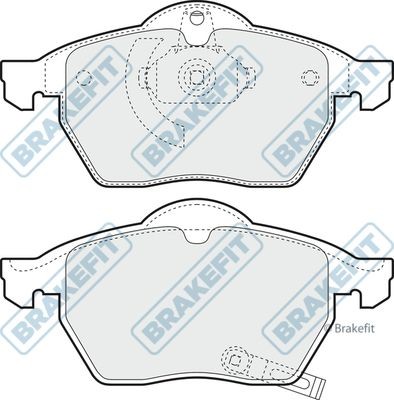 Apec front brake pad - set, for