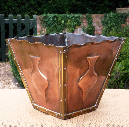 Copper brass planter plant - copper, &