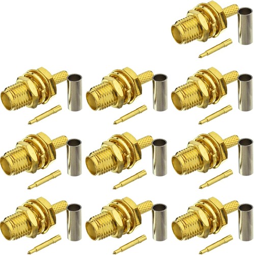 10pcs sma male - sma, crimp
