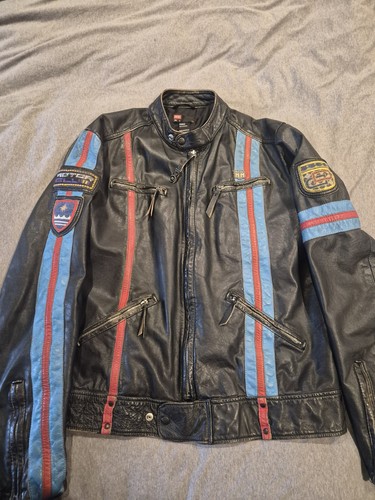 Vintage diesel leather - leather, cafe